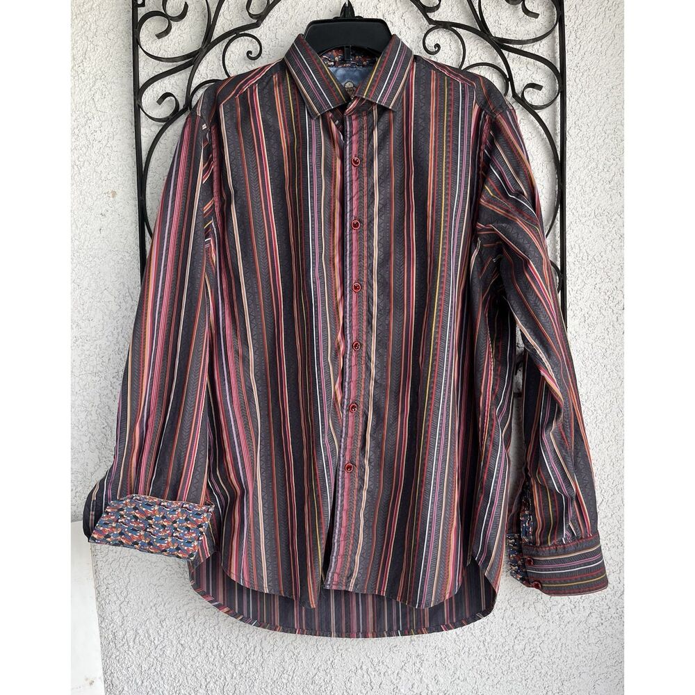Robert Graham Collard Button Shirt - XL- Multicolored